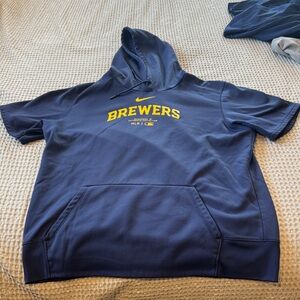Nike Navy Blue Milwaukee Brewers Hoodie